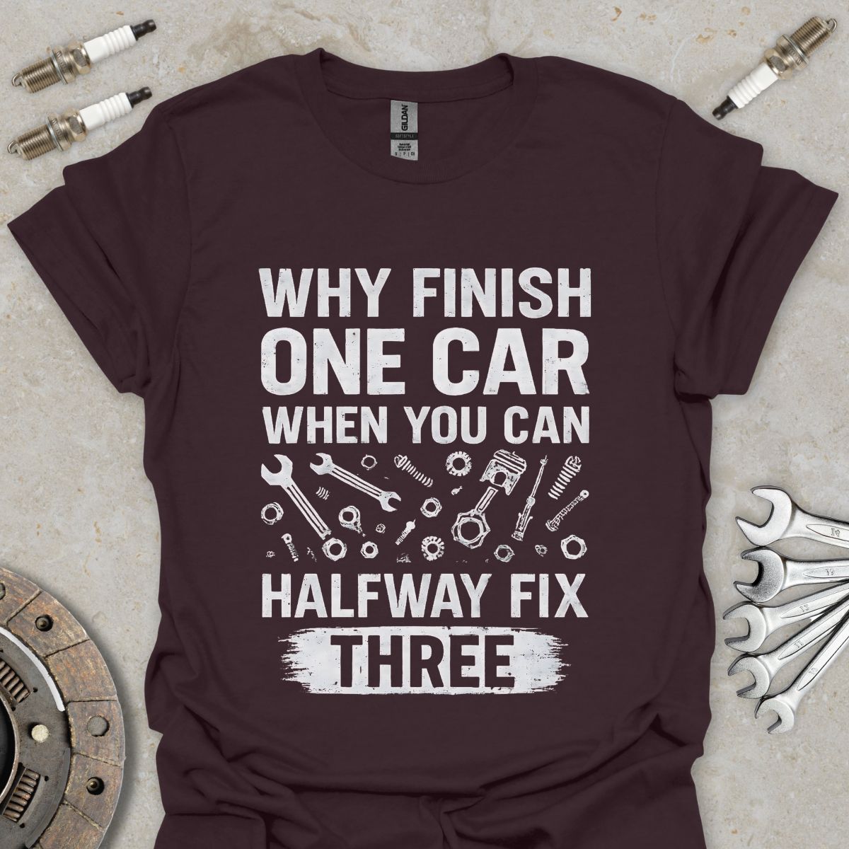Why Finish One Car? T-Shirt