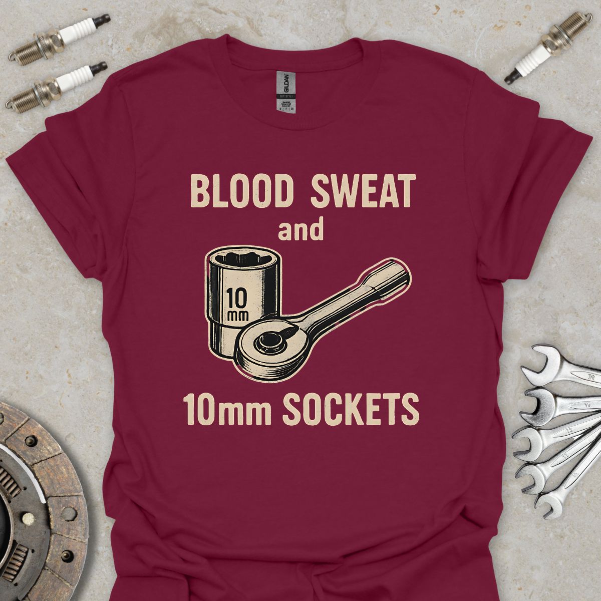 Blood, Sweat and 10mm Sockets T-Shirt