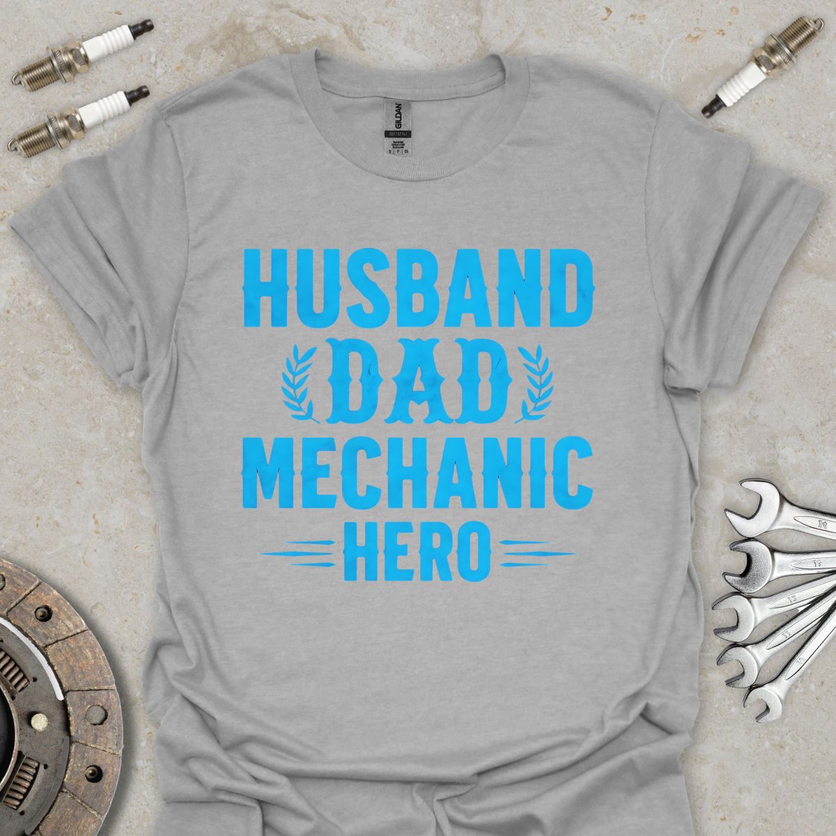 Husband Dad Mechanic Hero T-Shirt