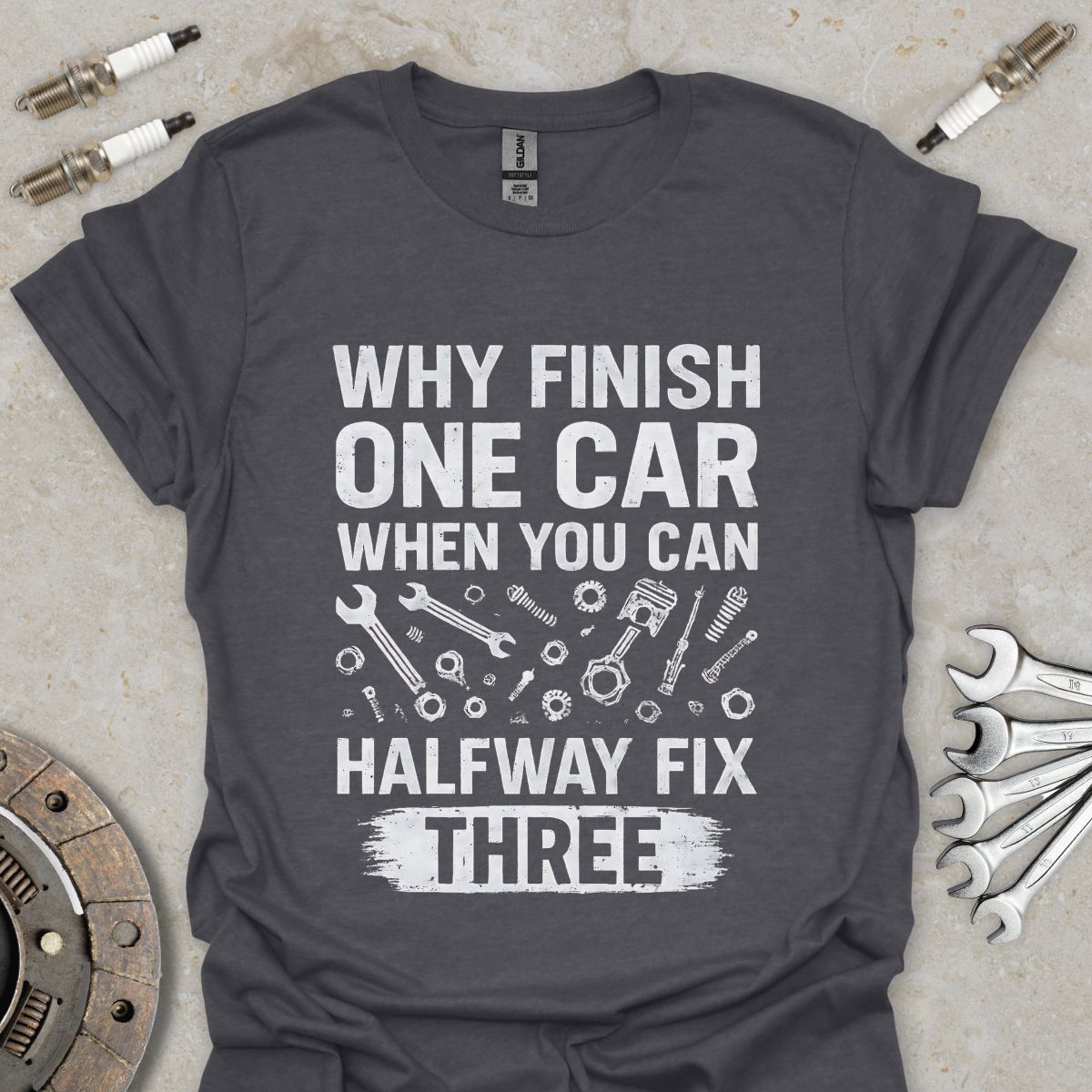 Why Finish One Car? T-Shirt