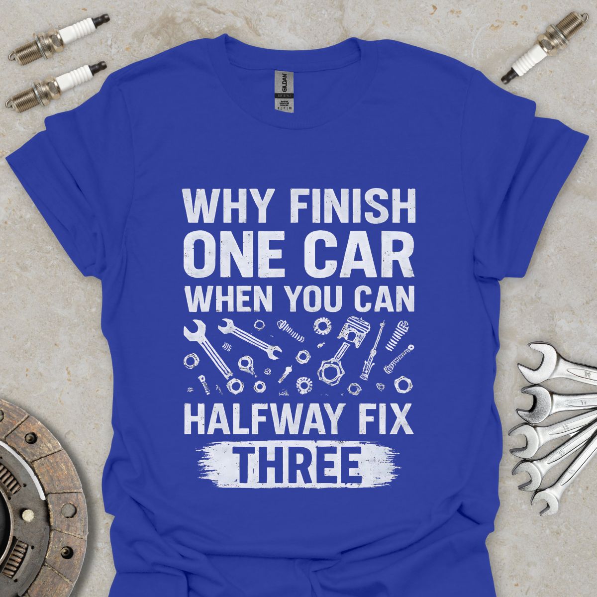 Why Finish One Car? T-Shirt