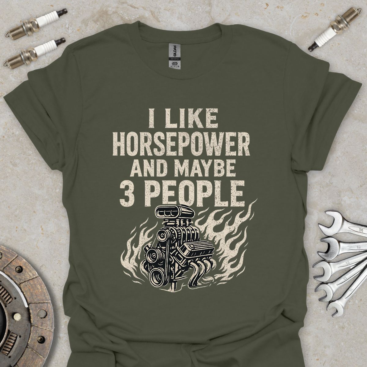 I Like Horsepower and Maybe 3 People T-Shirt
