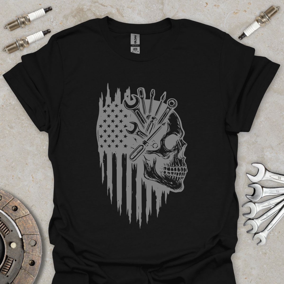 Mechanic Skull T-Shirt