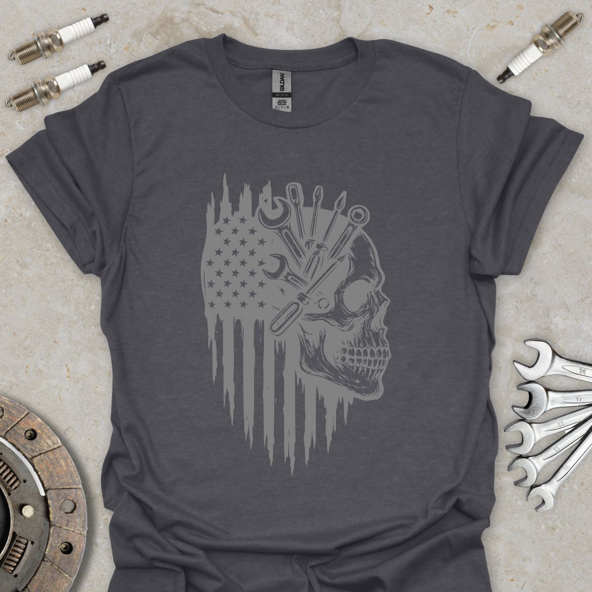 Mechanic Skull T-Shirt
