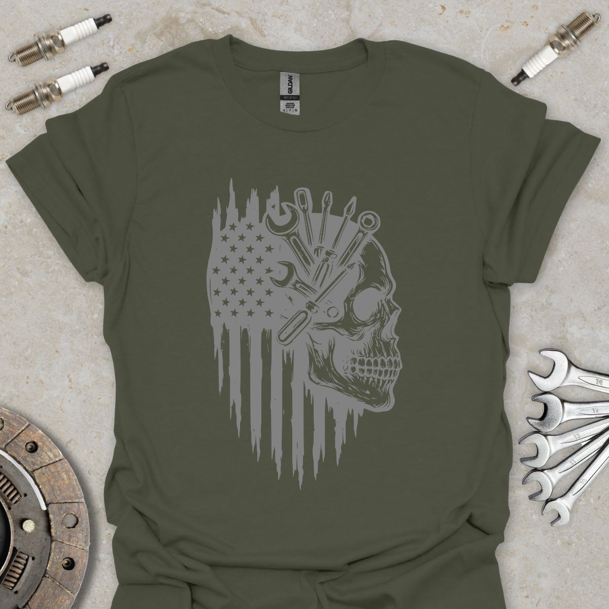 Mechanic Skull T-Shirt