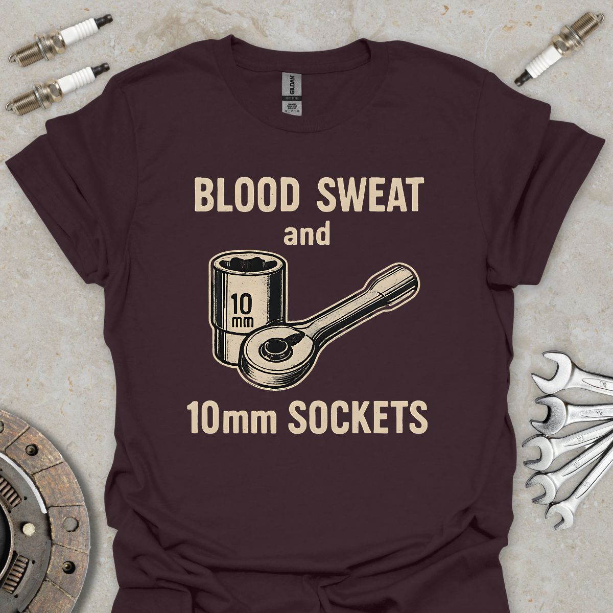 Blood, Sweat and 10mm Sockets T-Shirt
