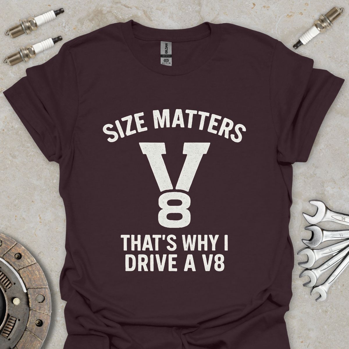 Size Matters that's why i Drive a V8 T-Shirt