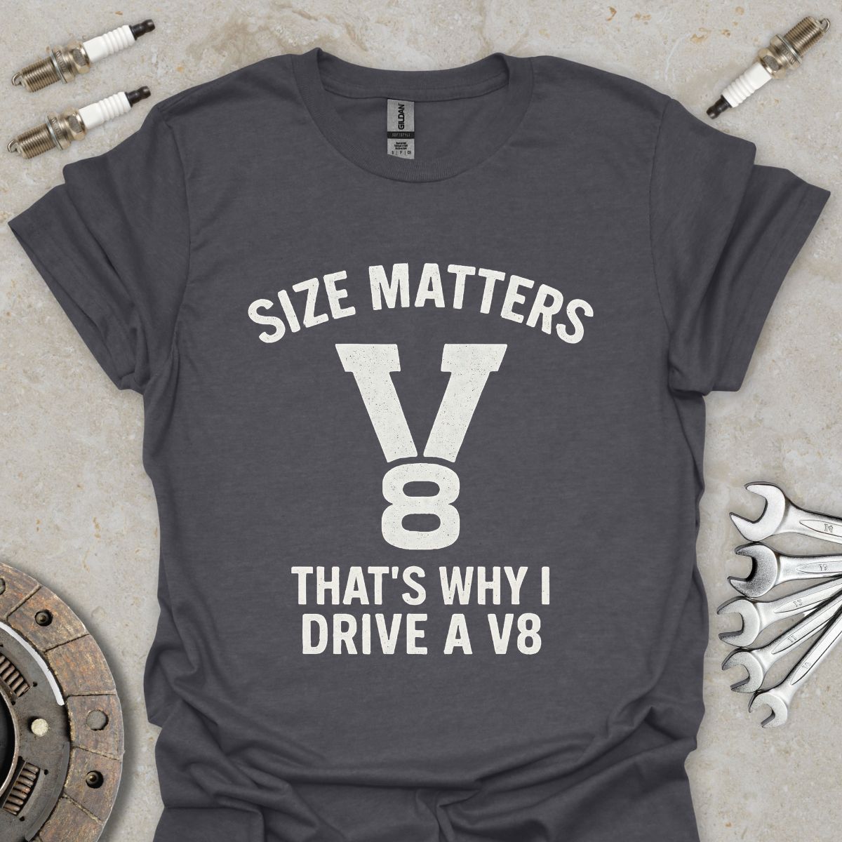Size Matters that's why i Drive a V8 T-Shirt