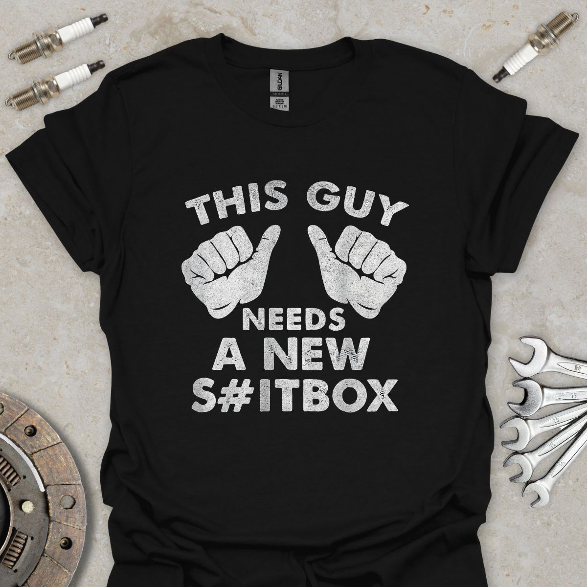 This Guy needs a New S#itbox T-Shirt