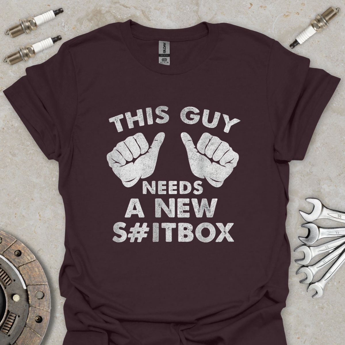 This Guy needs a New S#itbox T-Shirt