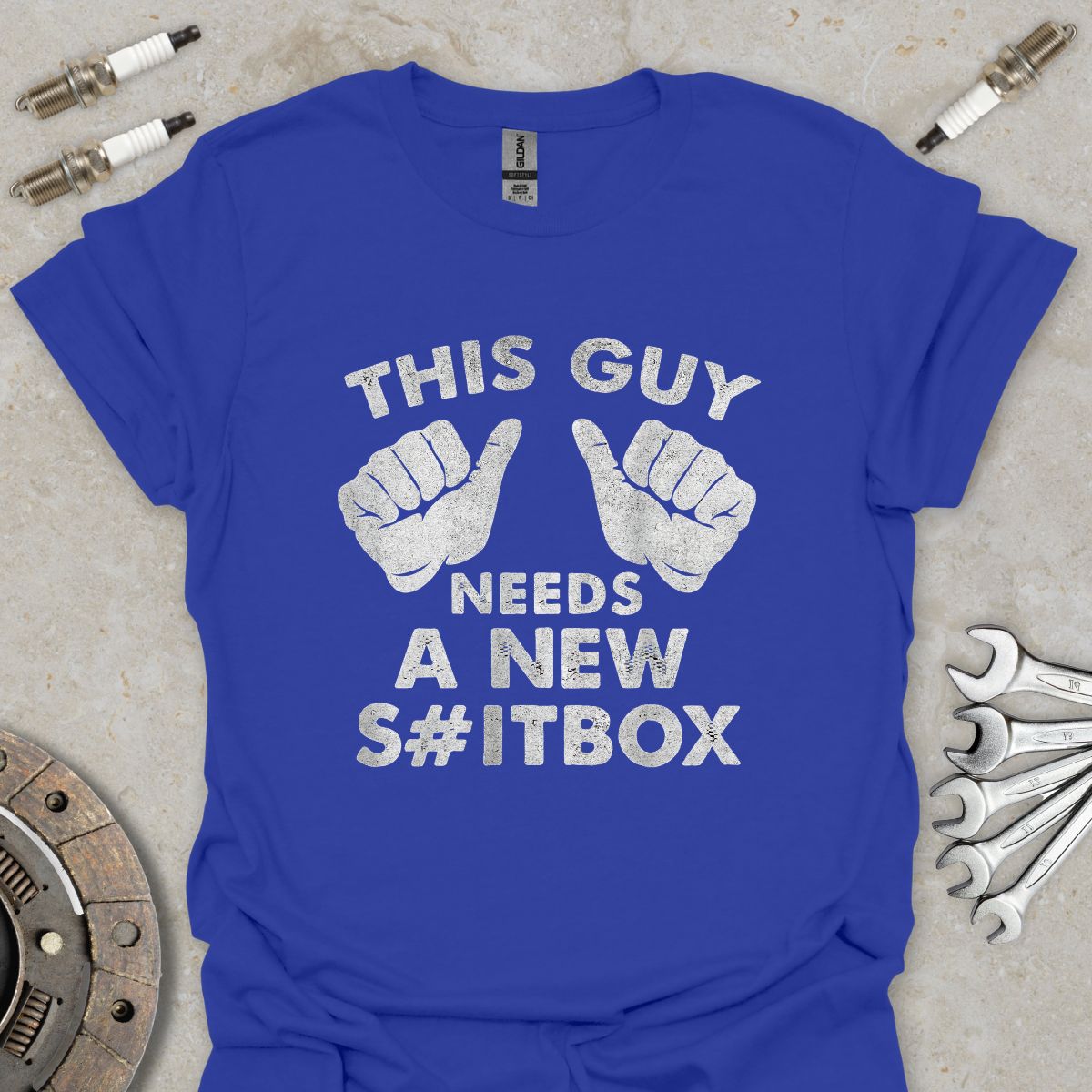 This Guy needs a New S#itbox T-Shirt
