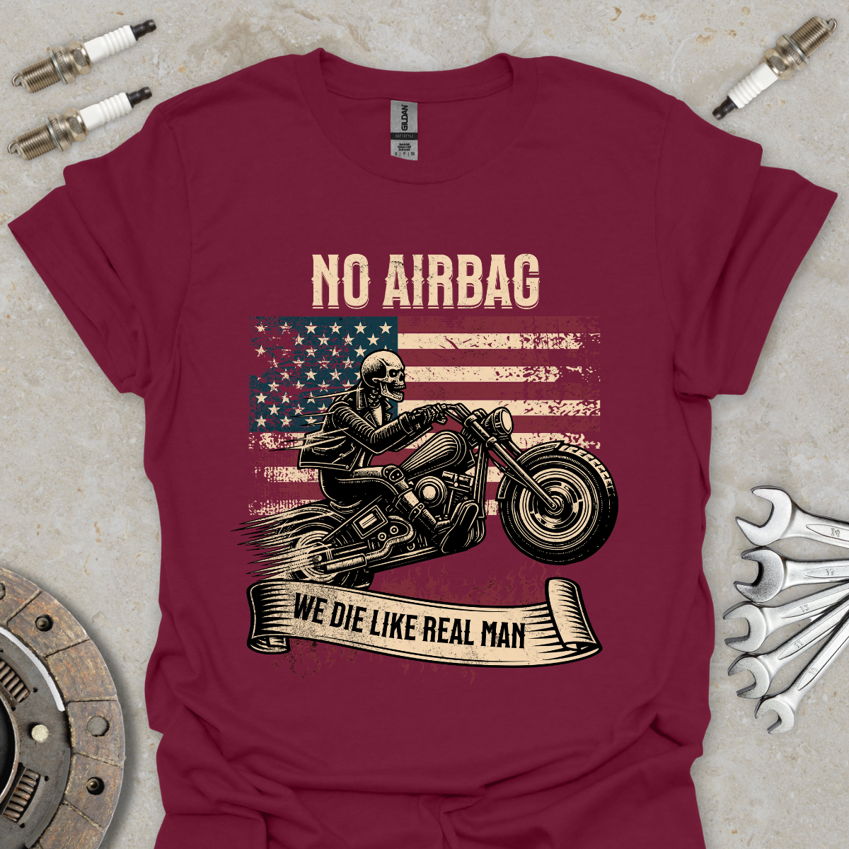 No Airbag - We Die Like Real Man T-Shirt