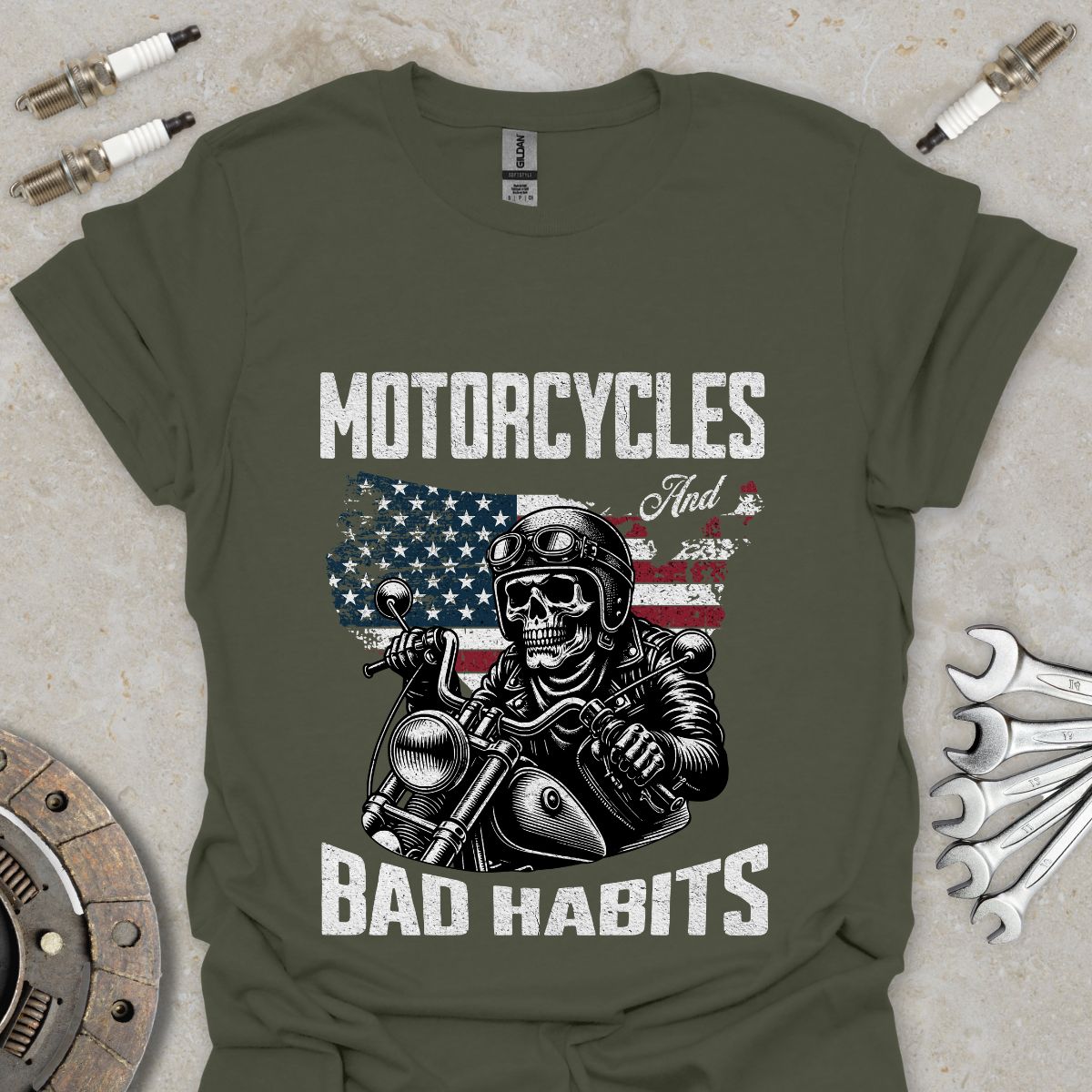 Motorcycles an Bad Habits T-Shirt