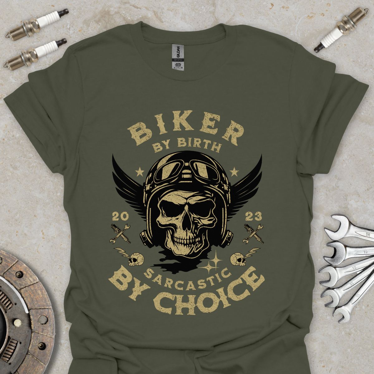 Biker by Birth Sarcastic by Choice T-Shirt