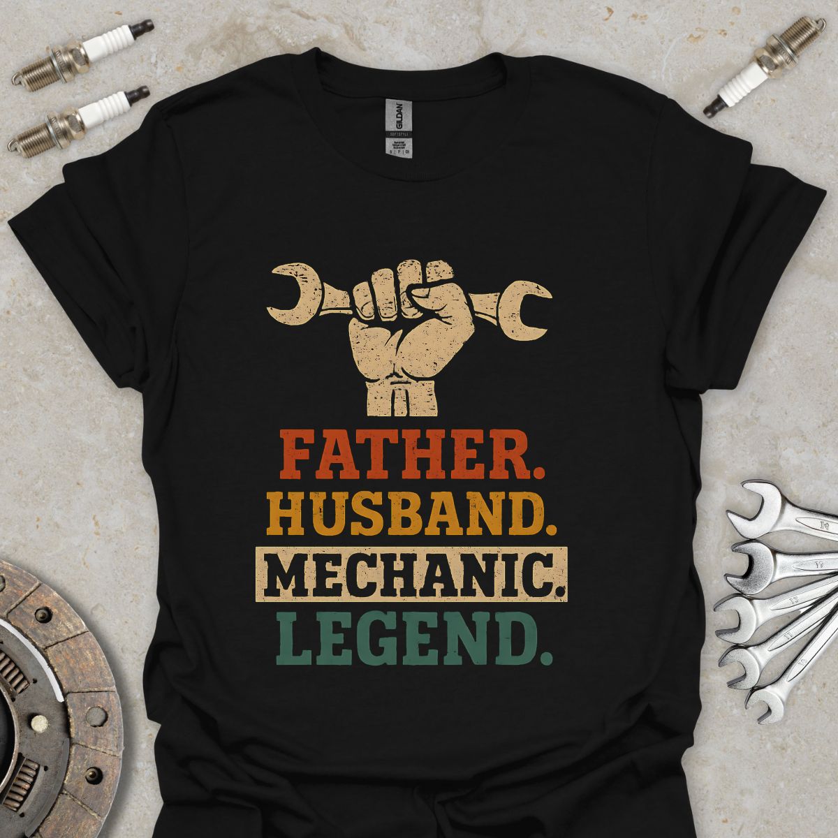 Father. Husband. Mechanic. Legend.  T-Shirt