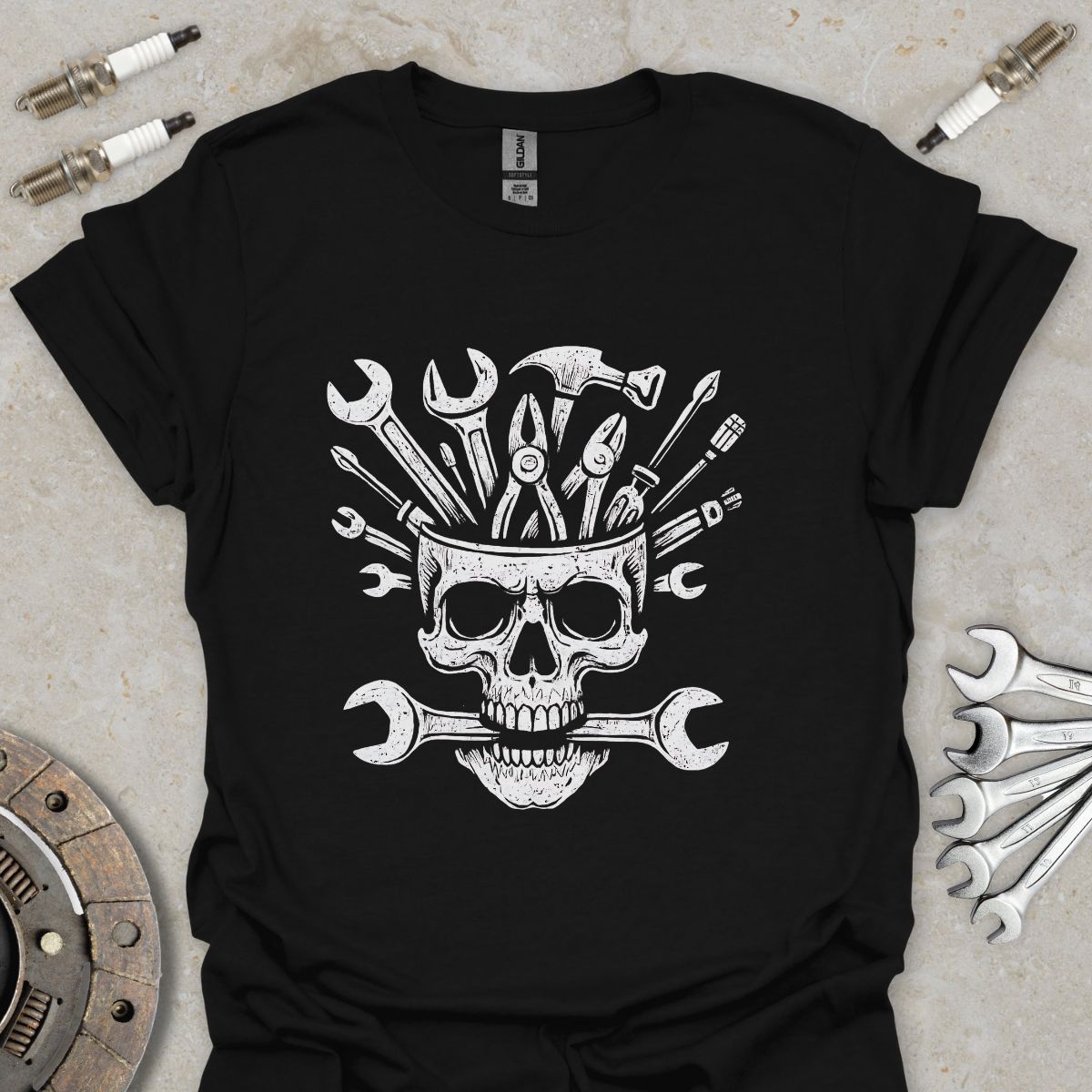Mechanic Skull  T-Shirt