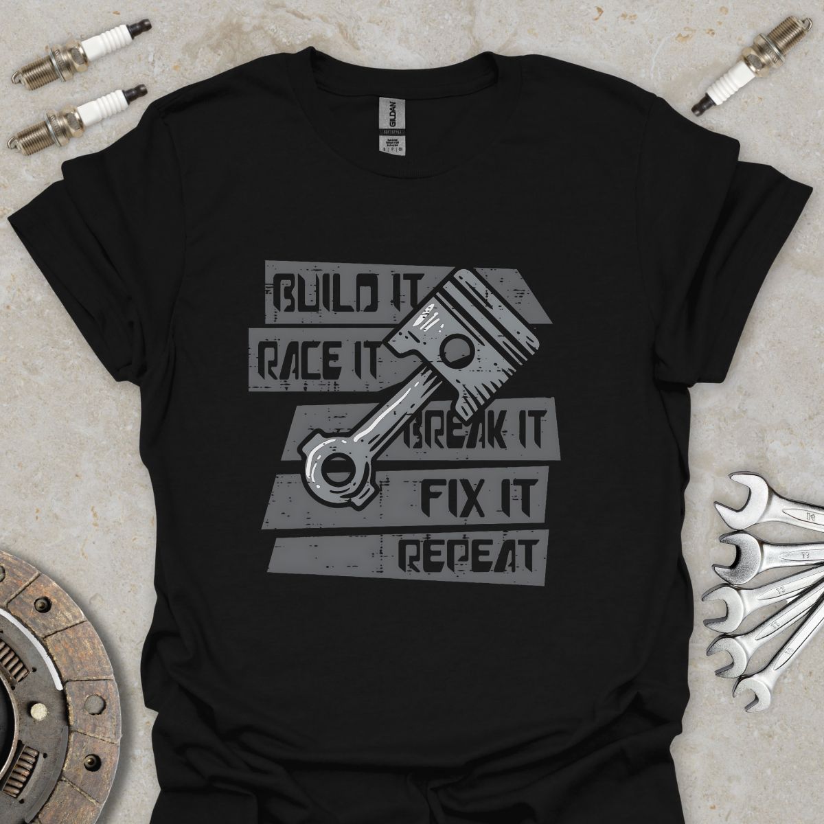 Build It, Race It, Break It, Fix It, Repeat T-Shirt