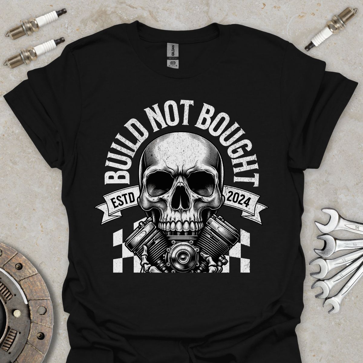 Built not Bought Skull T-Shirt