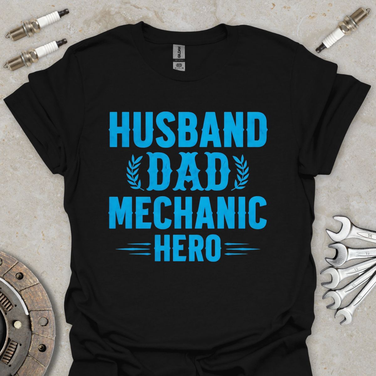 Husband Dad Mechanic Hero T-Shirt