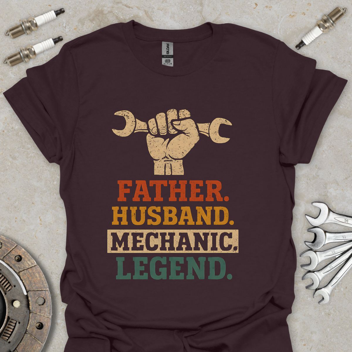 Father. Husband. Mechanic. Legend.  T-Shirt