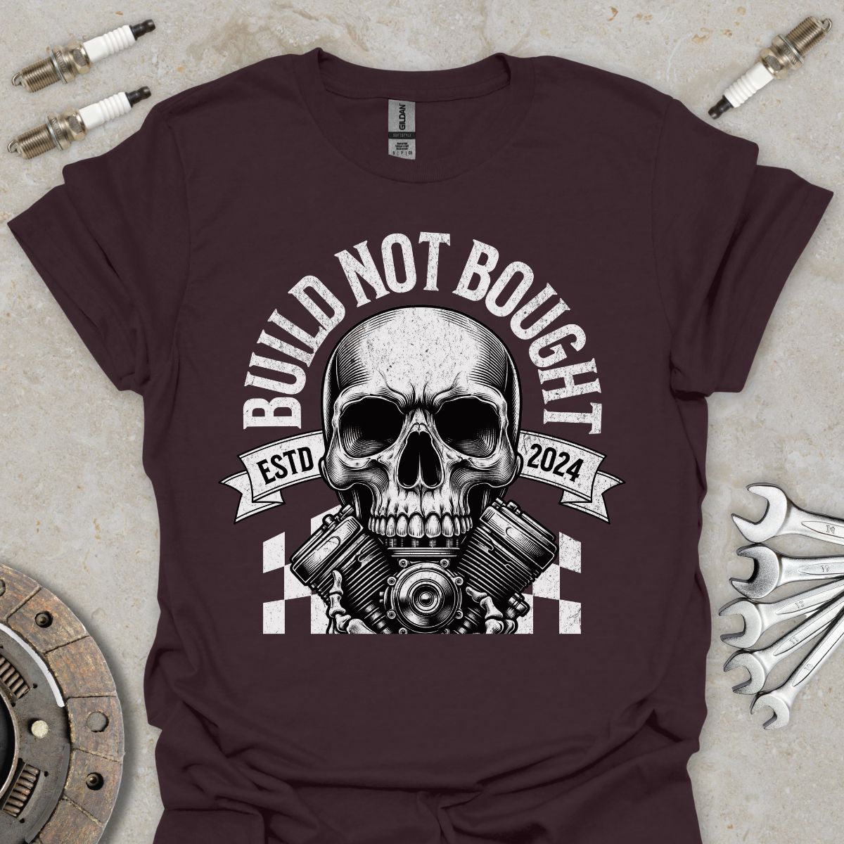 Built not Bought Skull T-Shirt