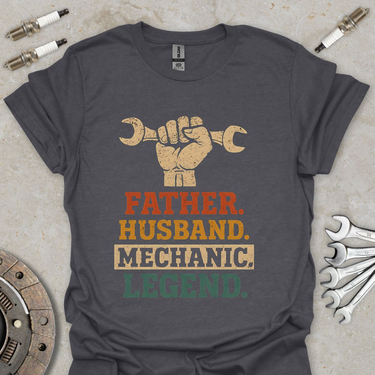Father. Husband. Mechanic. Legend.  T-Shirt