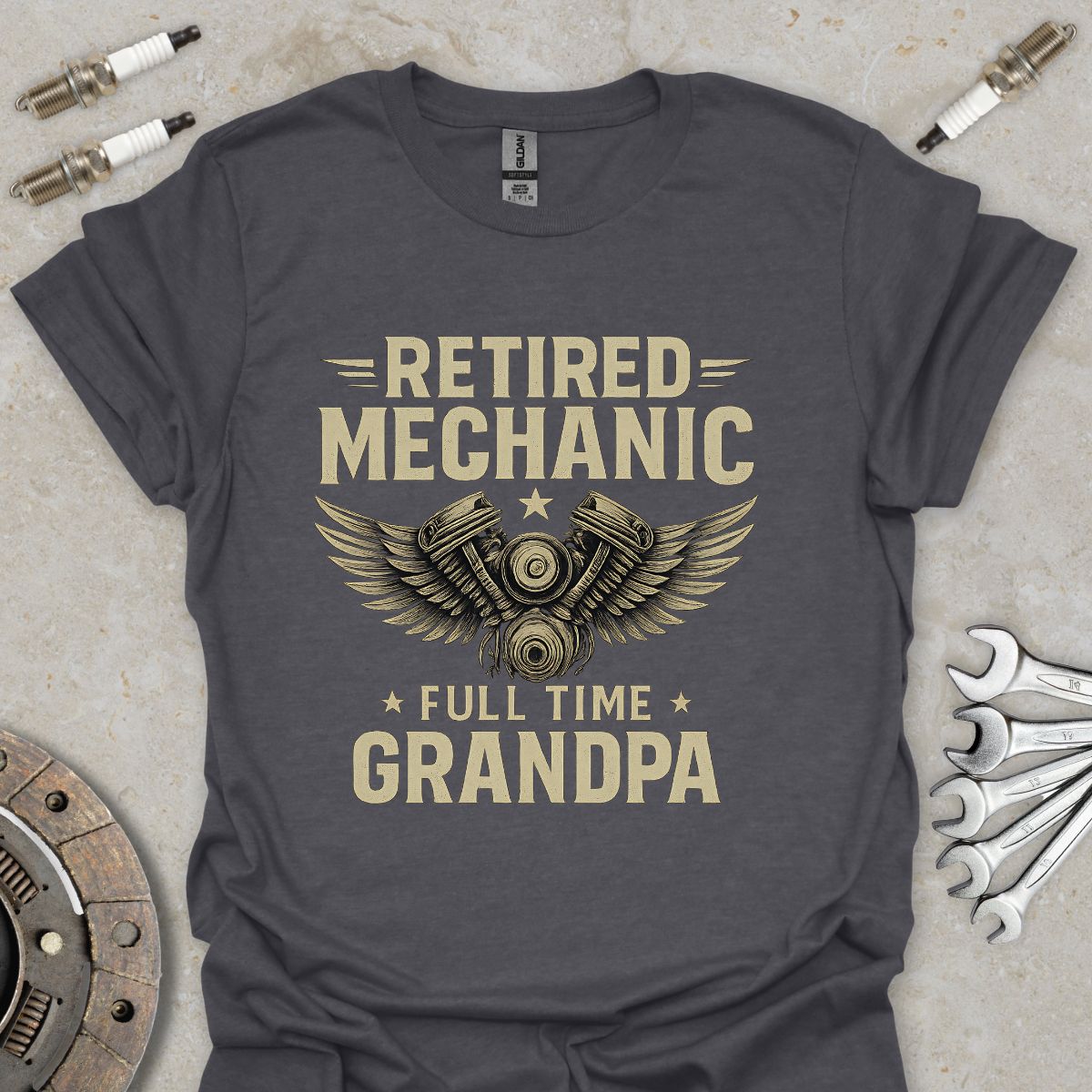Retired Mechanic fulltime Grandpa T-Shirt