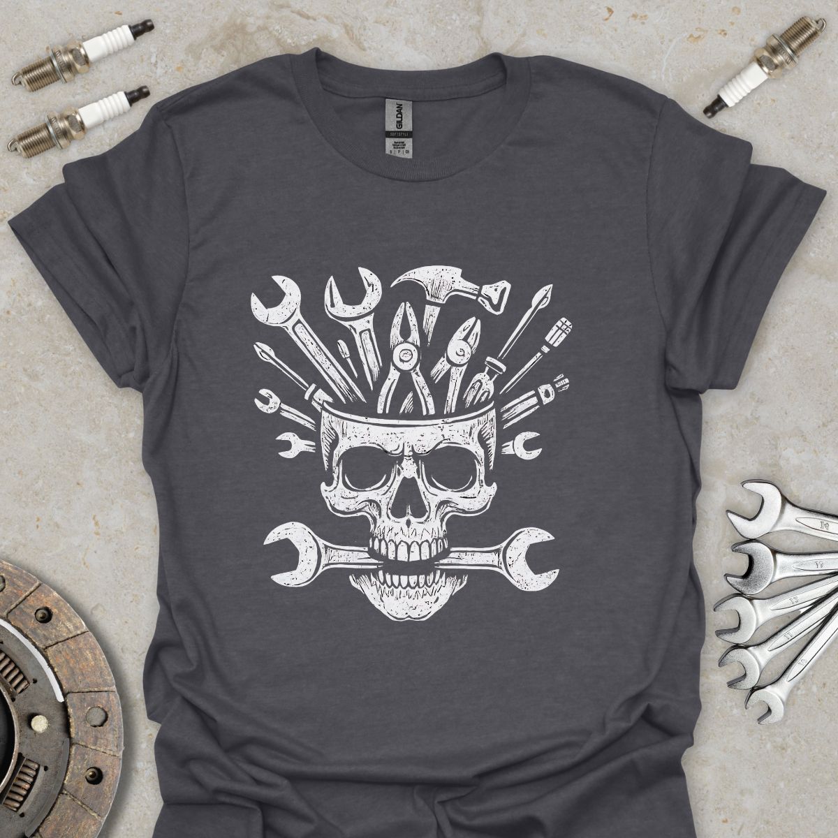 Mechanic Skull  T-Shirt