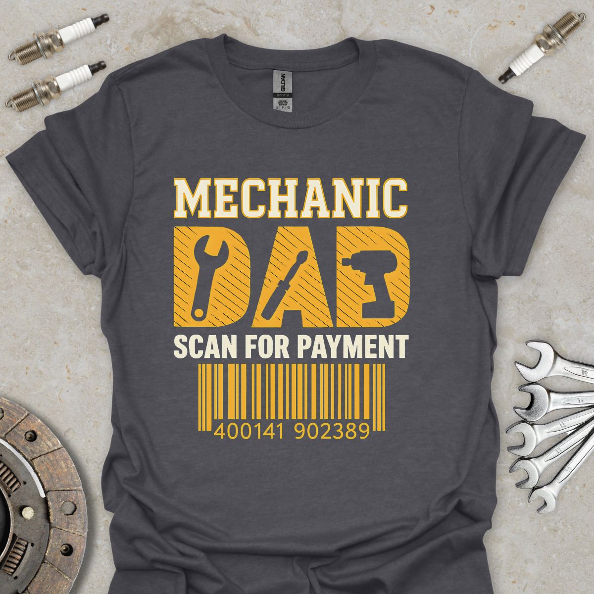 Mechanic Dad - Scan for Payment T-Shirt