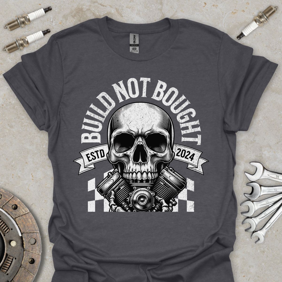 Built not Bought Skull T-Shirt