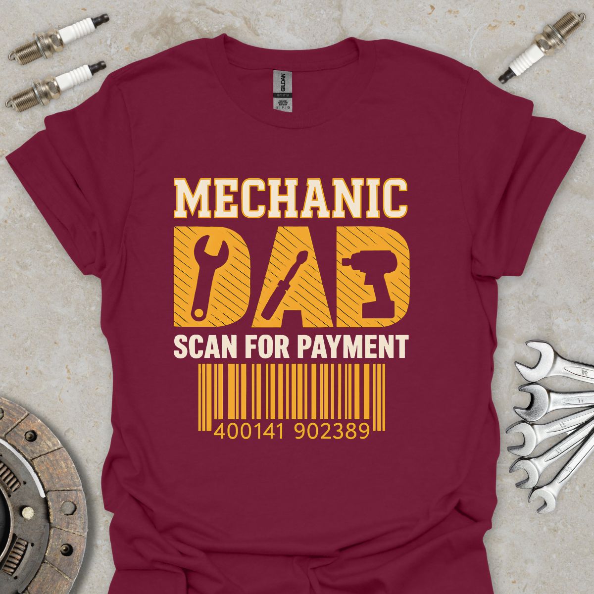 Mechanic Dad - Scan for Payment T-Shirt