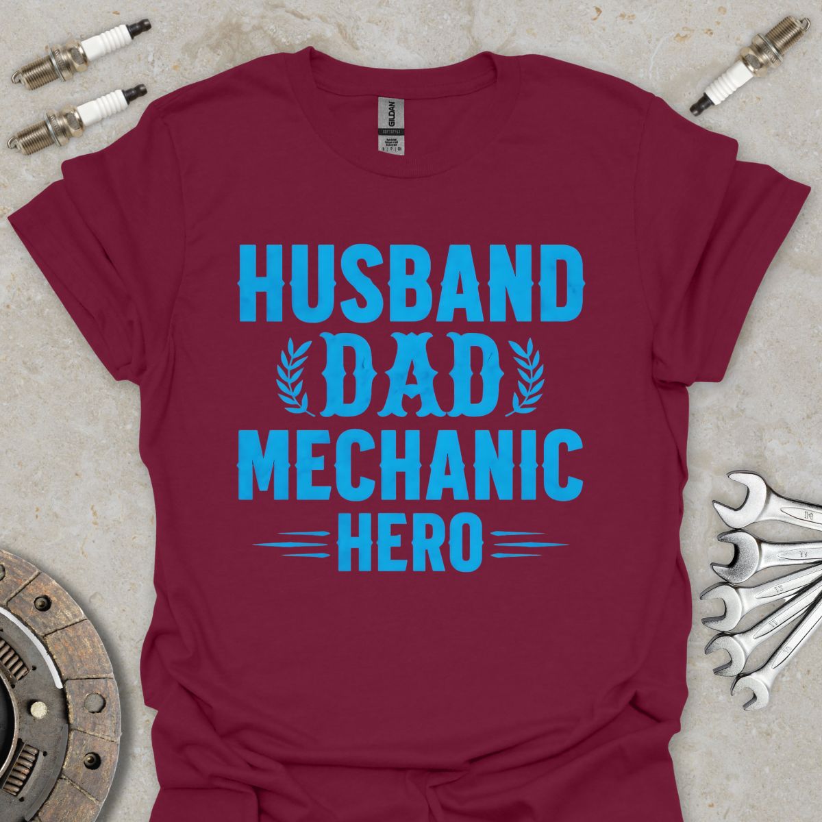 Husband Dad Mechanic Hero T-Shirt