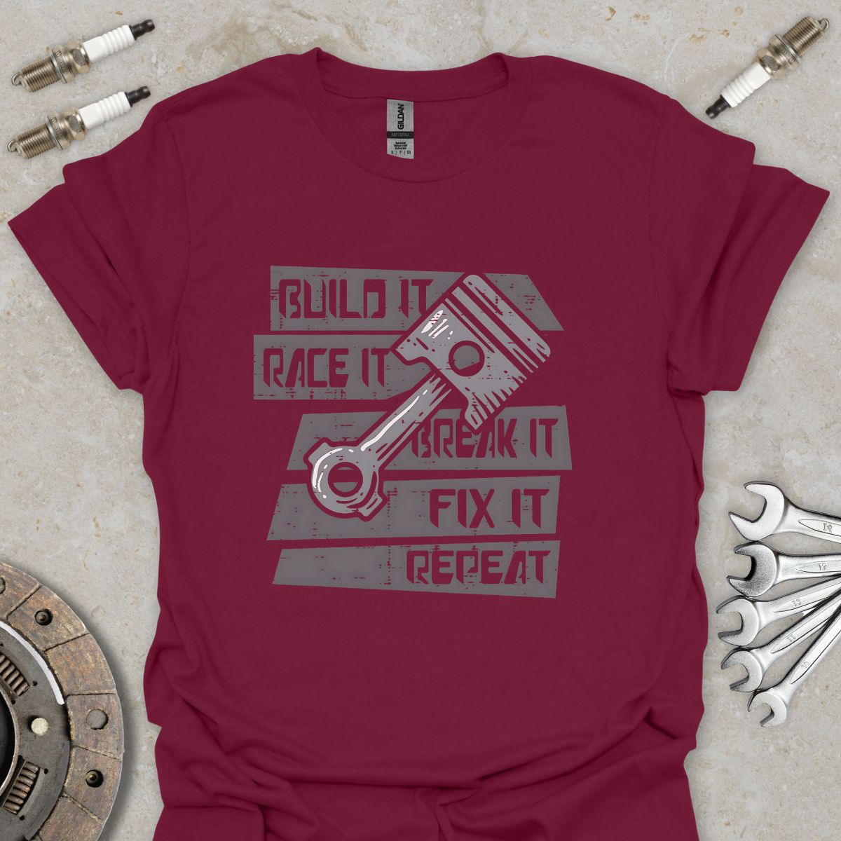 Build It, Race It, Break It, Fix It, Repeat T-Shirt