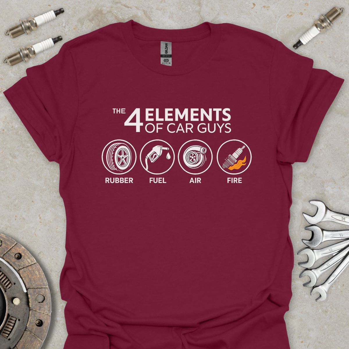 The 4 Elements of Car Guys T-Shirt
