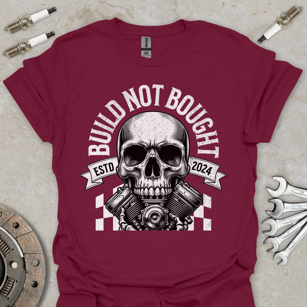 Built not Bought Skull T-Shirt