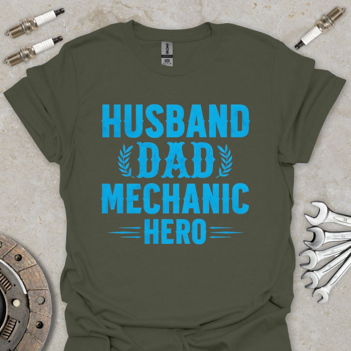 Husband Dad Mechanic Hero T-Shirt