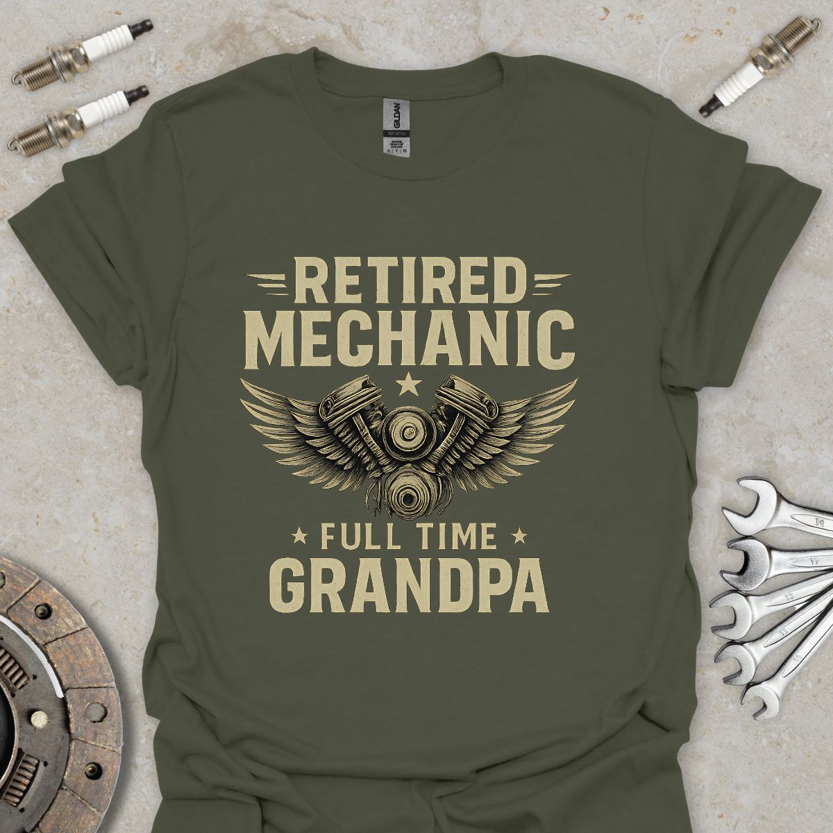 Retired Mechanic fulltime Grandpa T-Shirt