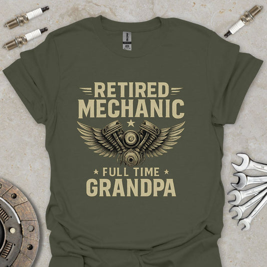 Retired Mechanic fulltime Grandpa T-Shirt