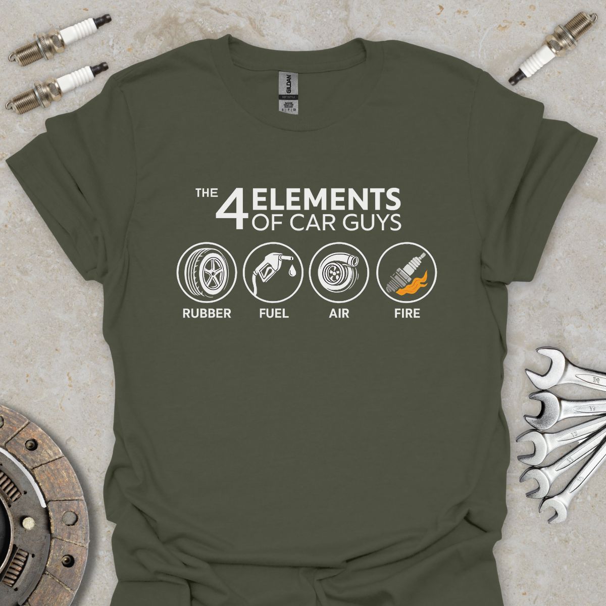 The 4 Elements of Car Guys T-Shirt