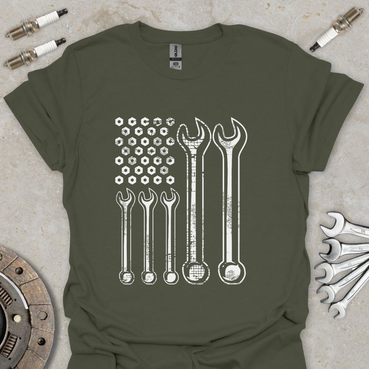 Wrench American Flag T-Shirt