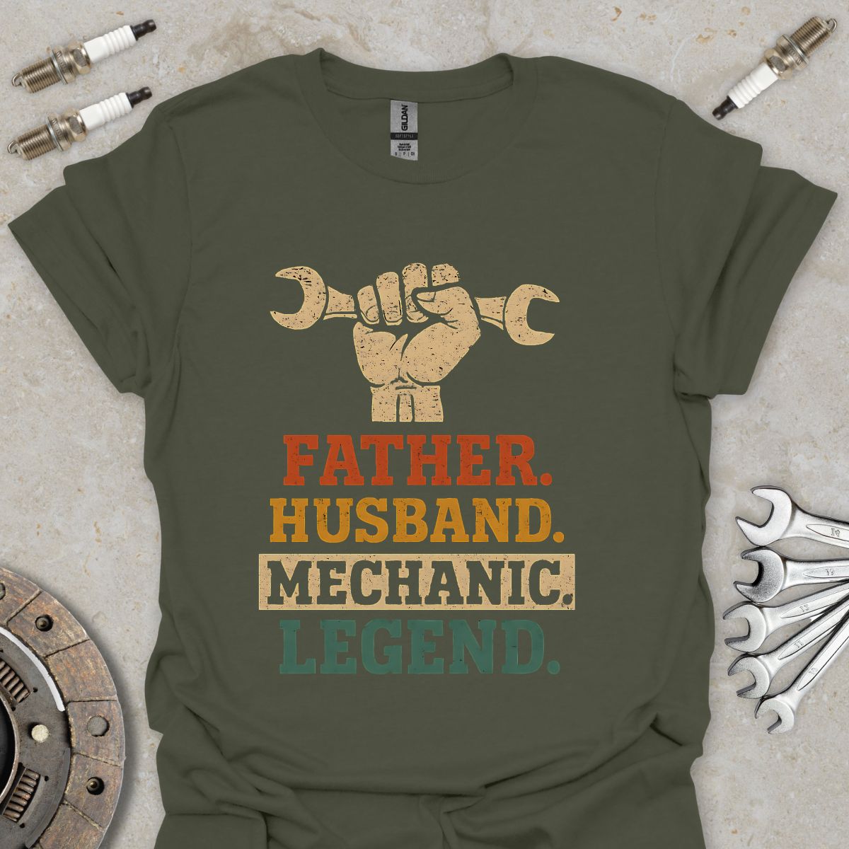 Father. Husband. Mechanic. Legend.  T-Shirt