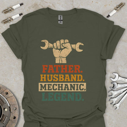 Father. Husband. Mechanic. Legend.  T-Shirt