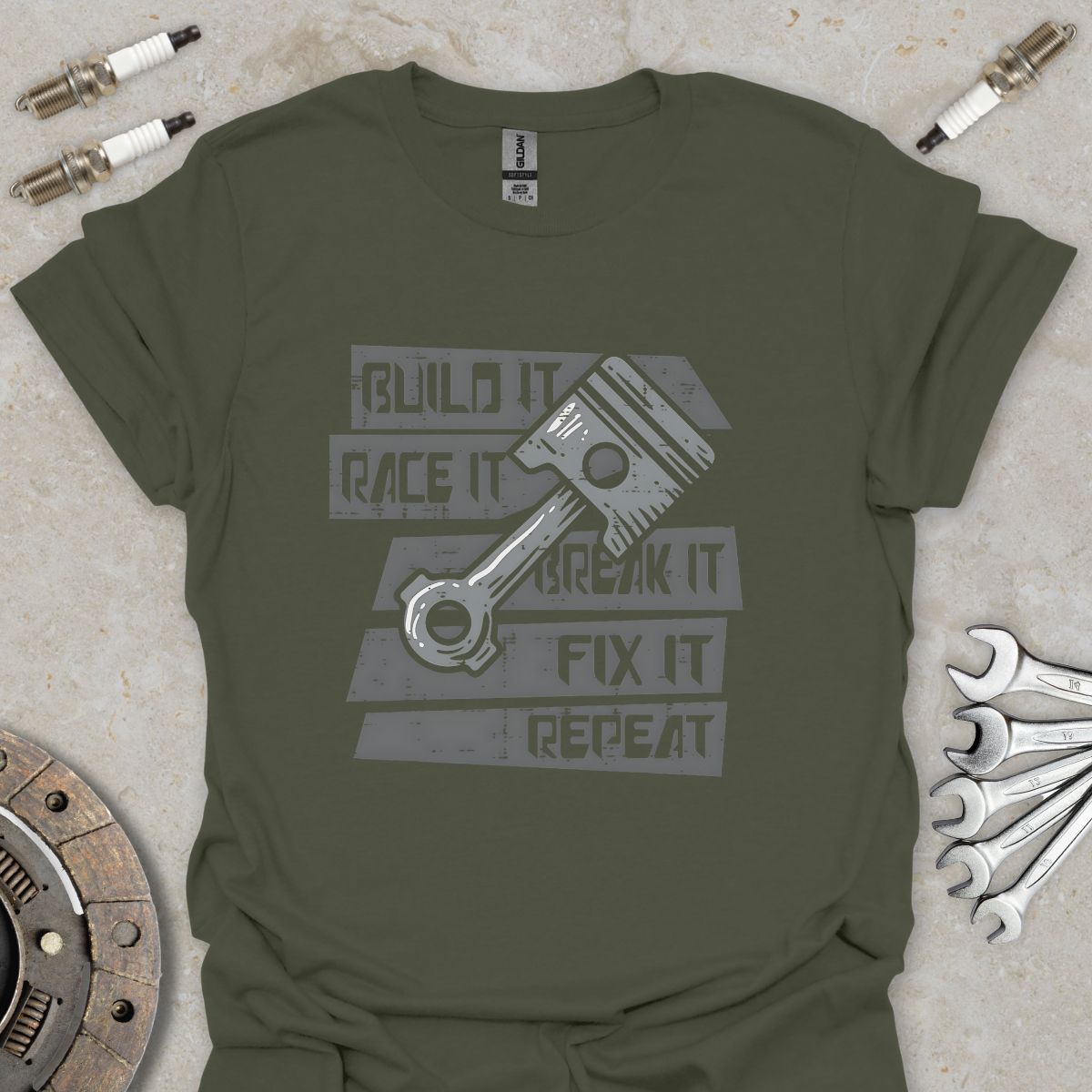 Build It, Race It, Break It, Fix It, Repeat T-Shirt