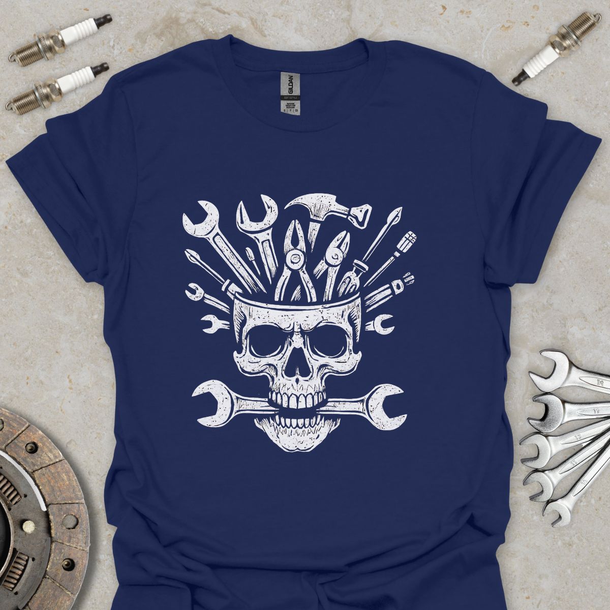 Mechanic Skull  T-Shirt