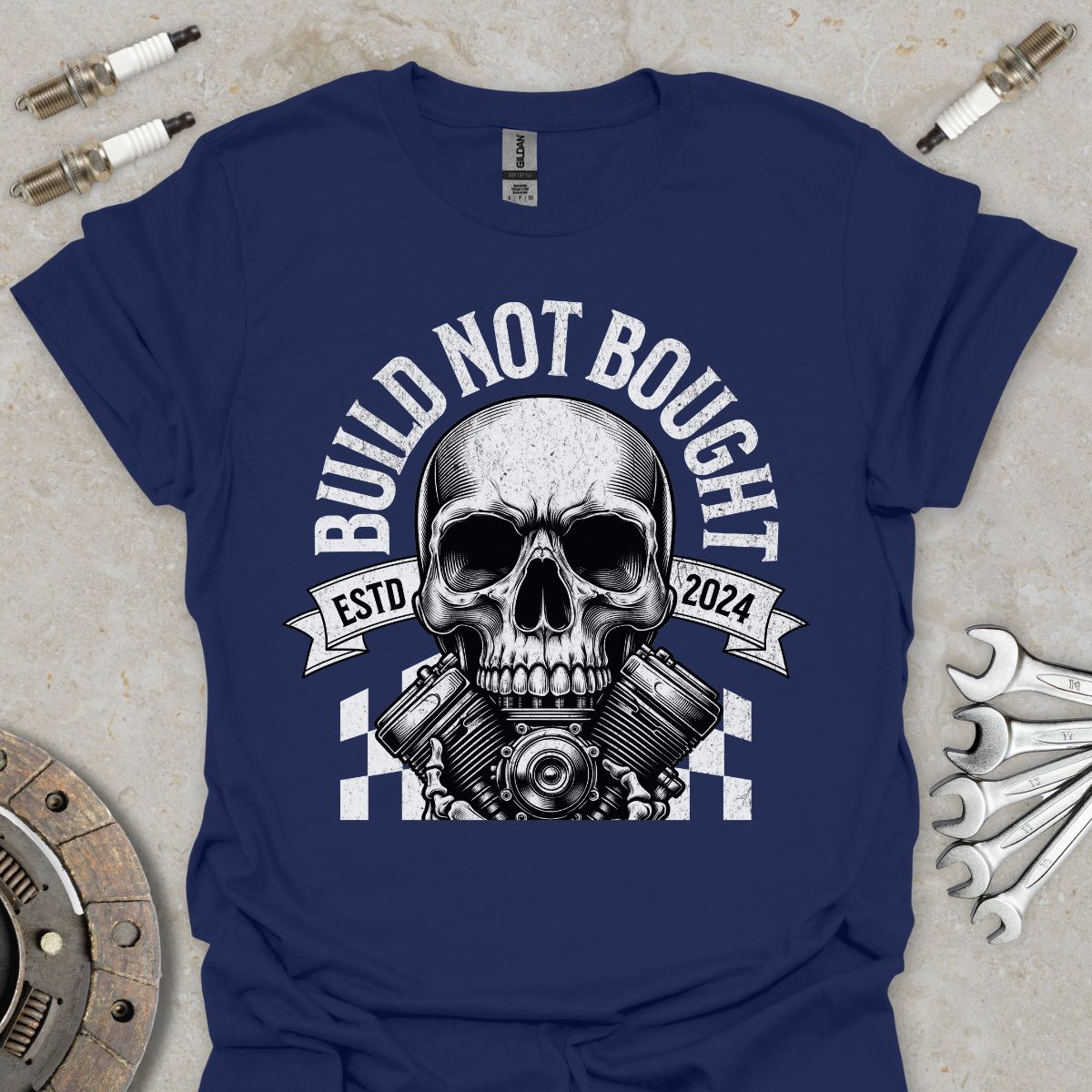 Built not Bought Skull T-Shirt