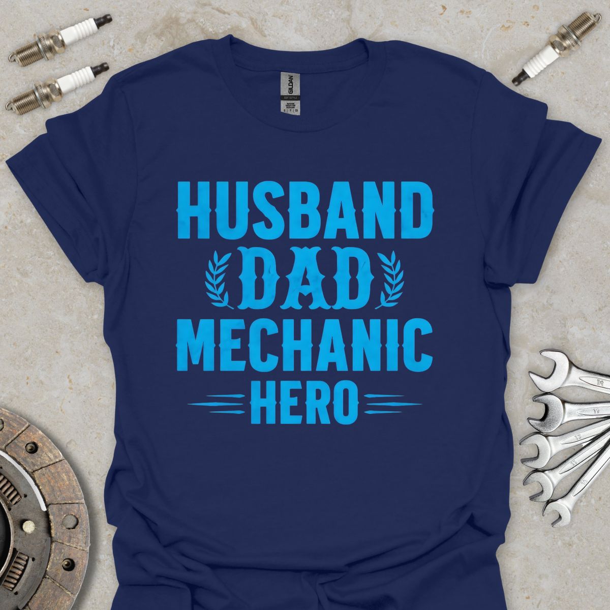 Husband Dad Mechanic Hero T-Shirt