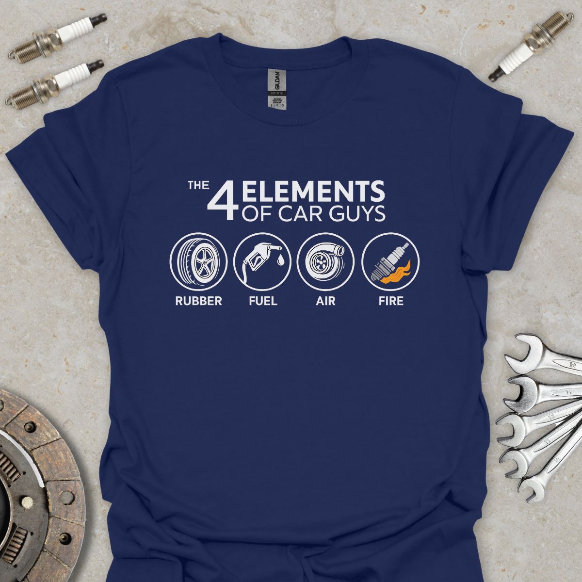 The 4 Elements of Car Guys T-Shirt