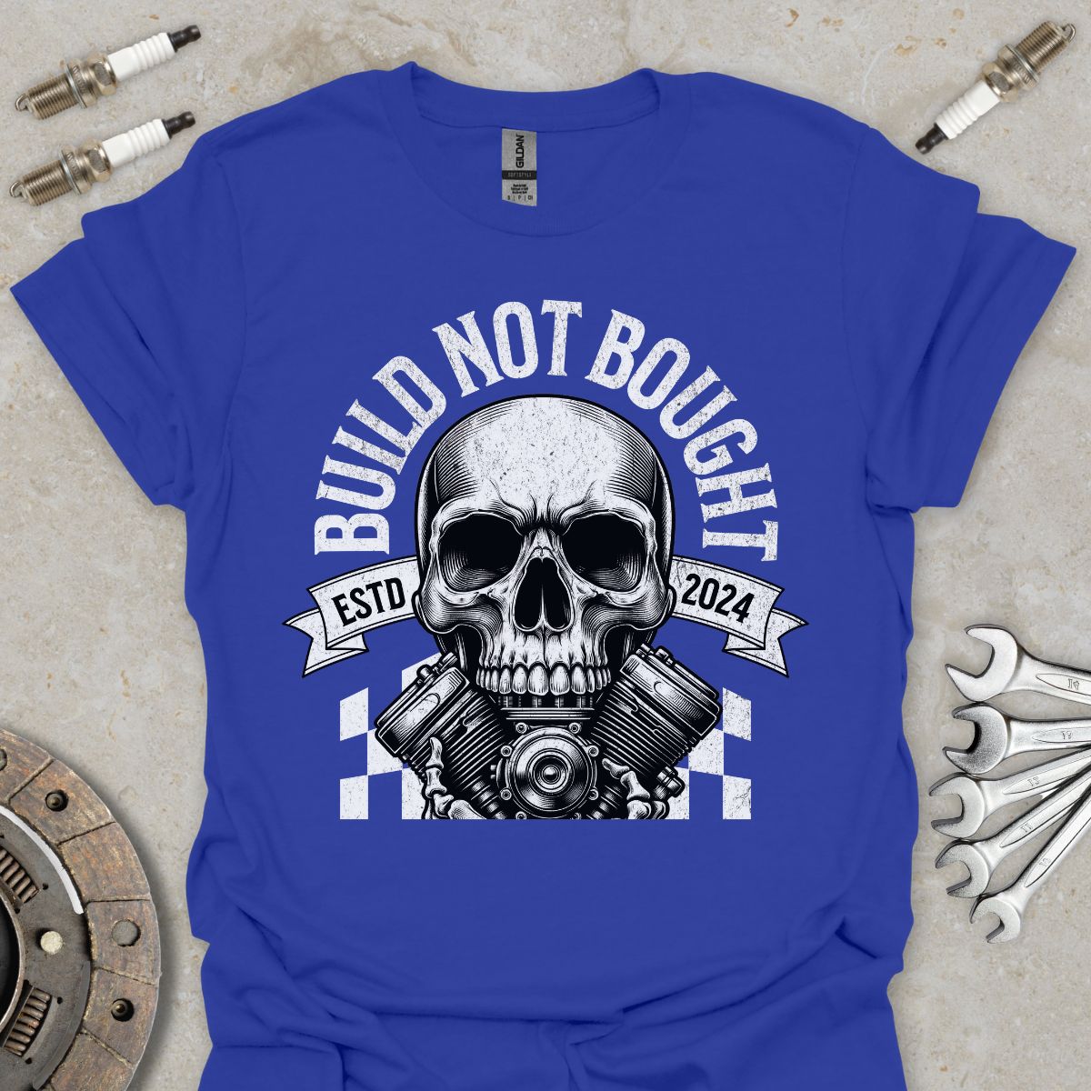 Built not Bought Skull T-Shirt